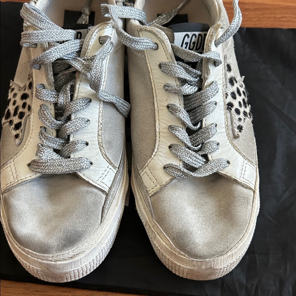 GOLDEN GOOSE-MAY leopard star suede sneaker - Picture 8 of 8